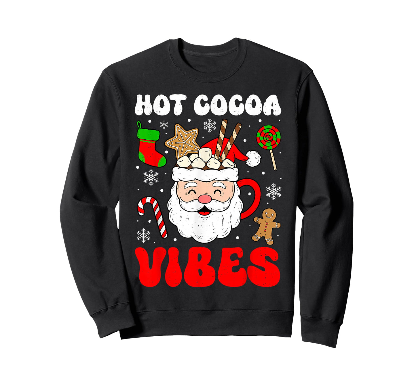 Hot Cocoa Vibes Chocolate Christmas Xmas Cozy Festive T-Shirt