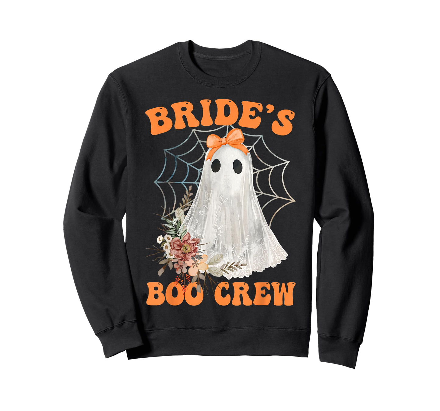 Bride's Boo Crew Bow Lace Ghost Halloween Bachelorette T-Shirt