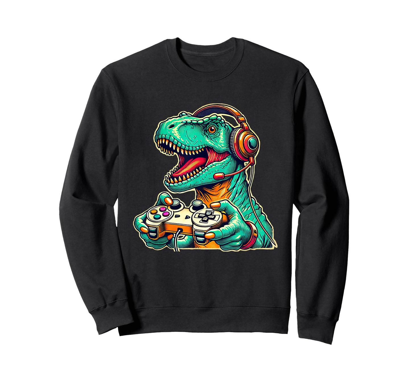 Cool Gamer Dino T-Rex Gamer Dinosaur Gaming T-Shirt