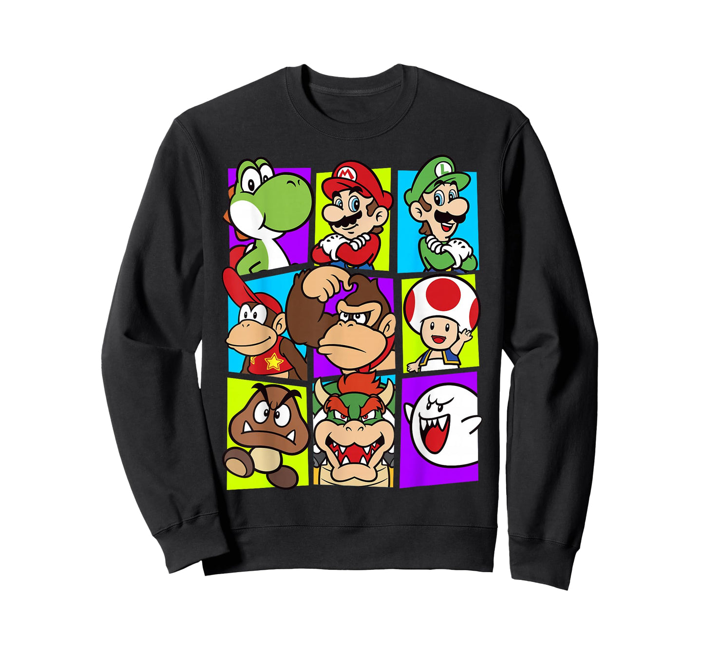 Super Mario Yoshi Luigi Bowser & Gang Box-Up Graphic T-Shirt T-Shirt