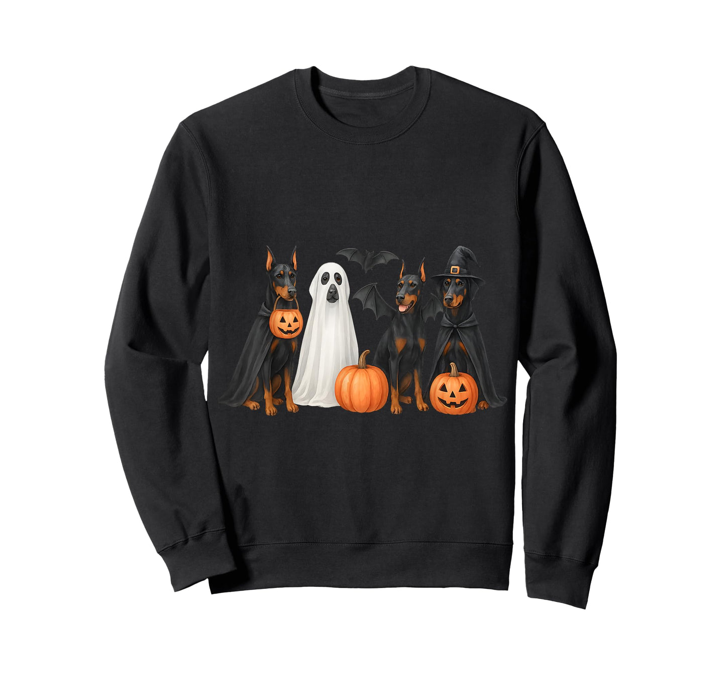 Doberman Halloween Costume Fun Doberman Halloween Dog Ghost T-Shirt