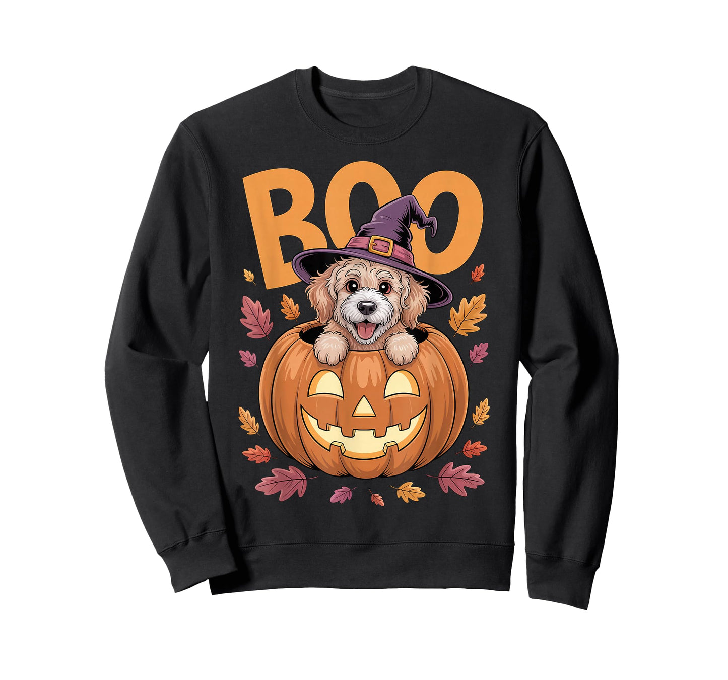 Doodle Costume on Pumpkin Halloween Golden Doodle T-Shirt
