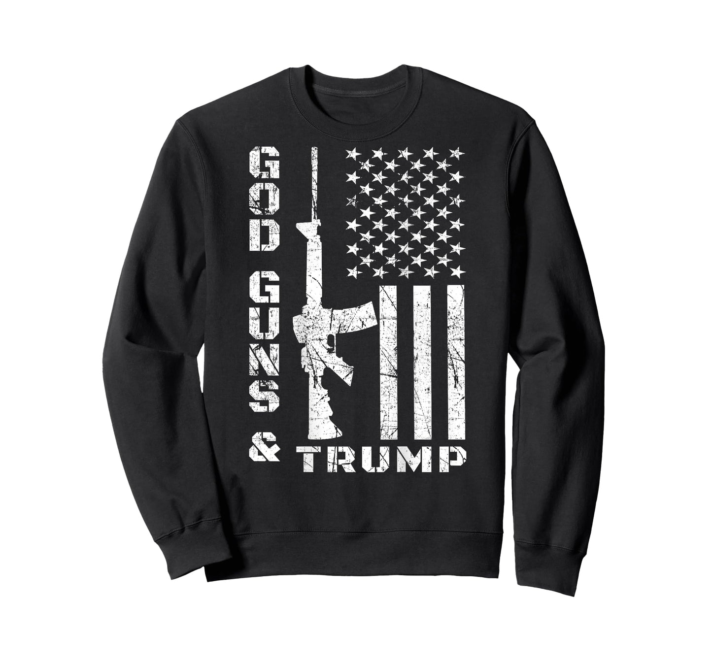 God Guns And Trump 2nd Amendment Flag AR15 (BACK) T-Shirt