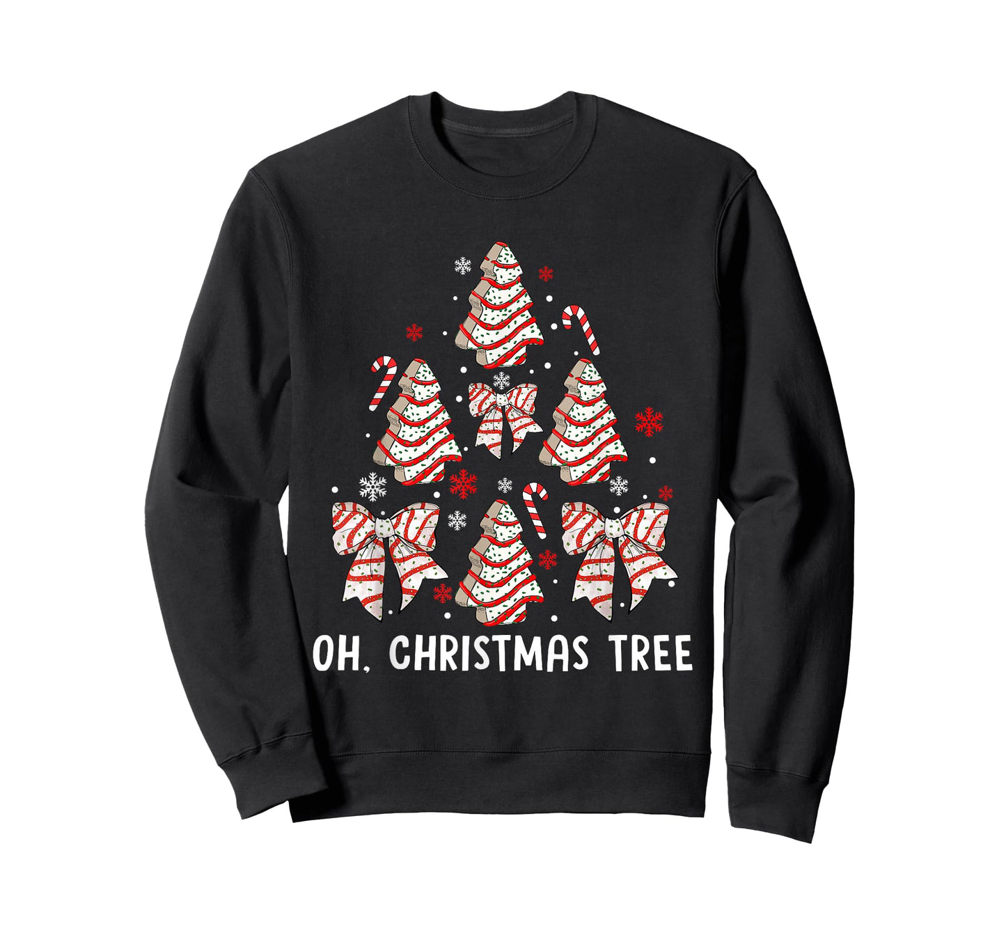 Oh Christmas Tree Cakes Debbie Becky Jen Cake Lovers Xmas T-Shirt