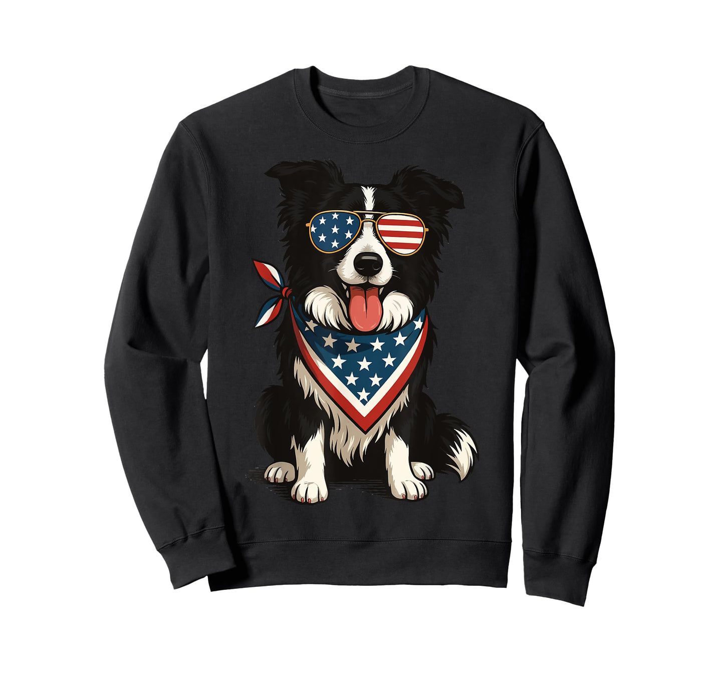 Border Collie USA 4th of July T-Shirt
