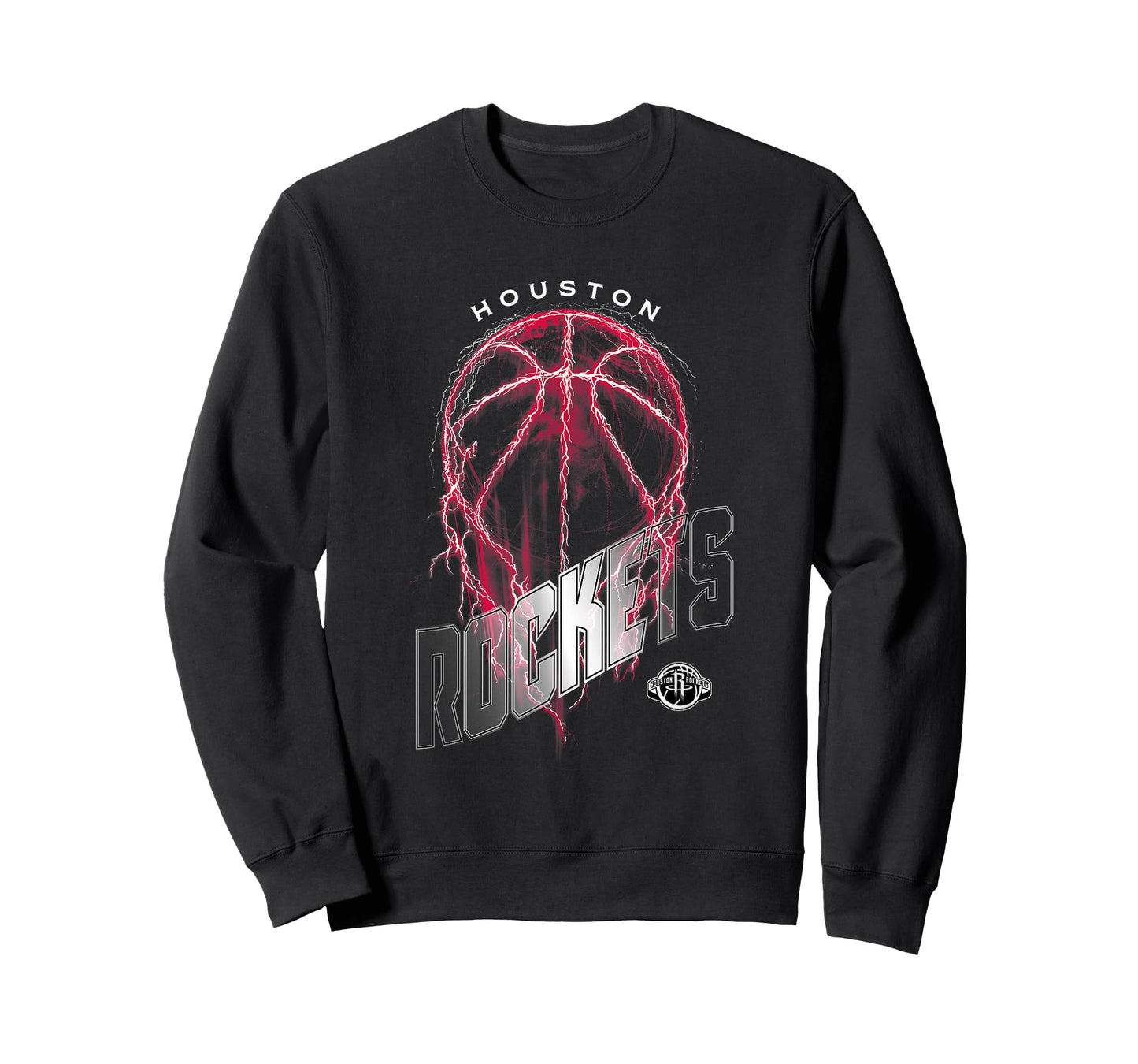 NBA Houston Rockets Lightning Bolt Basketball Logo T-Shirt
