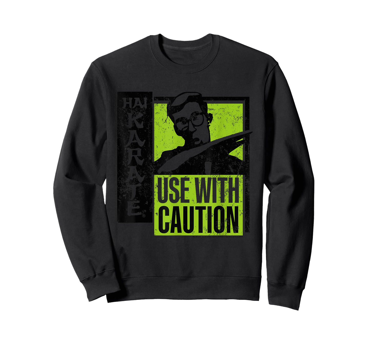 Hai Karate Use With Caution Black And Green Retro Aftershave T-Shirt