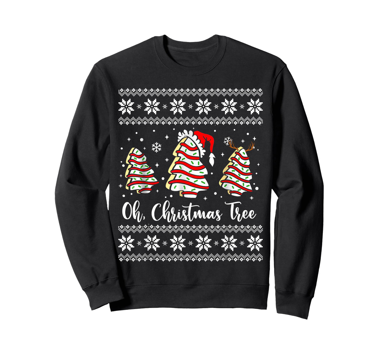 Oh Christmas Tree Cakes Debbie Becky Jen Snack Cake Lovers T-Shirt