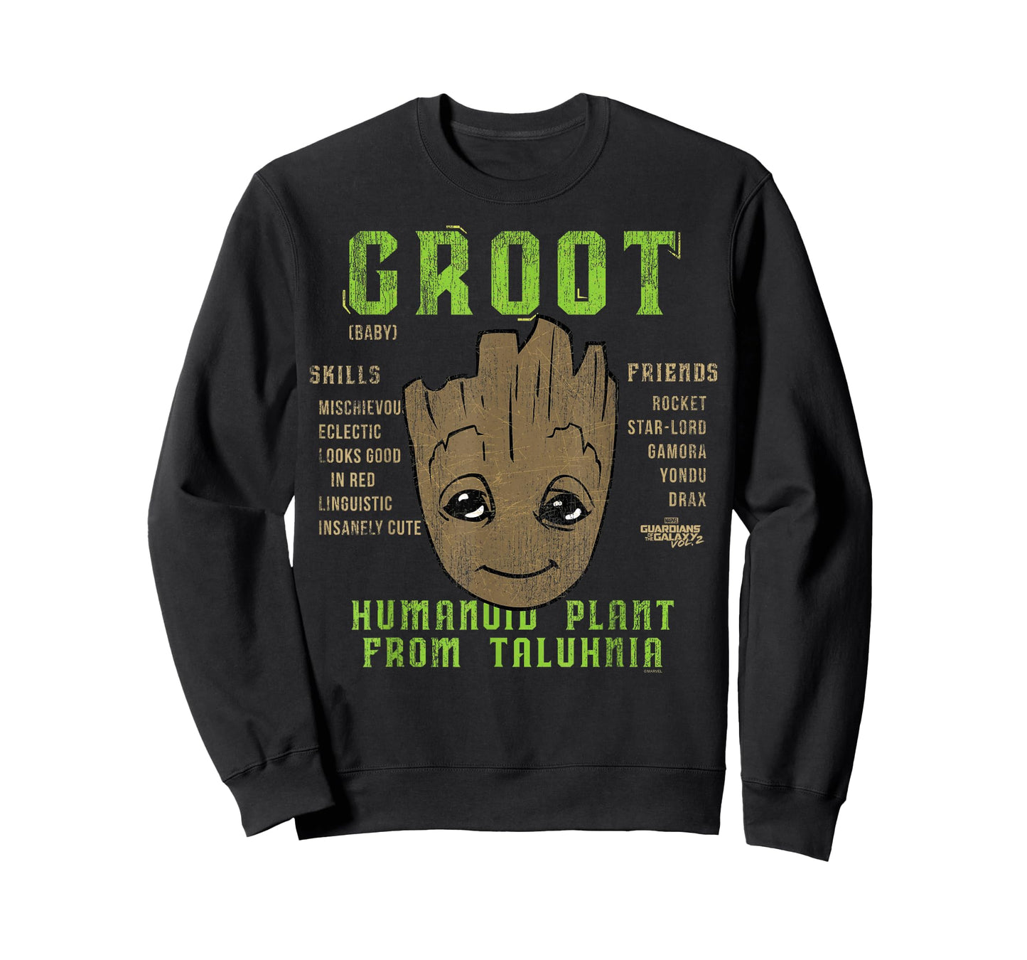 Marvel Guardians of Galaxy 2 Groot Skills Graphic T-Shirt C2 T-Shirt