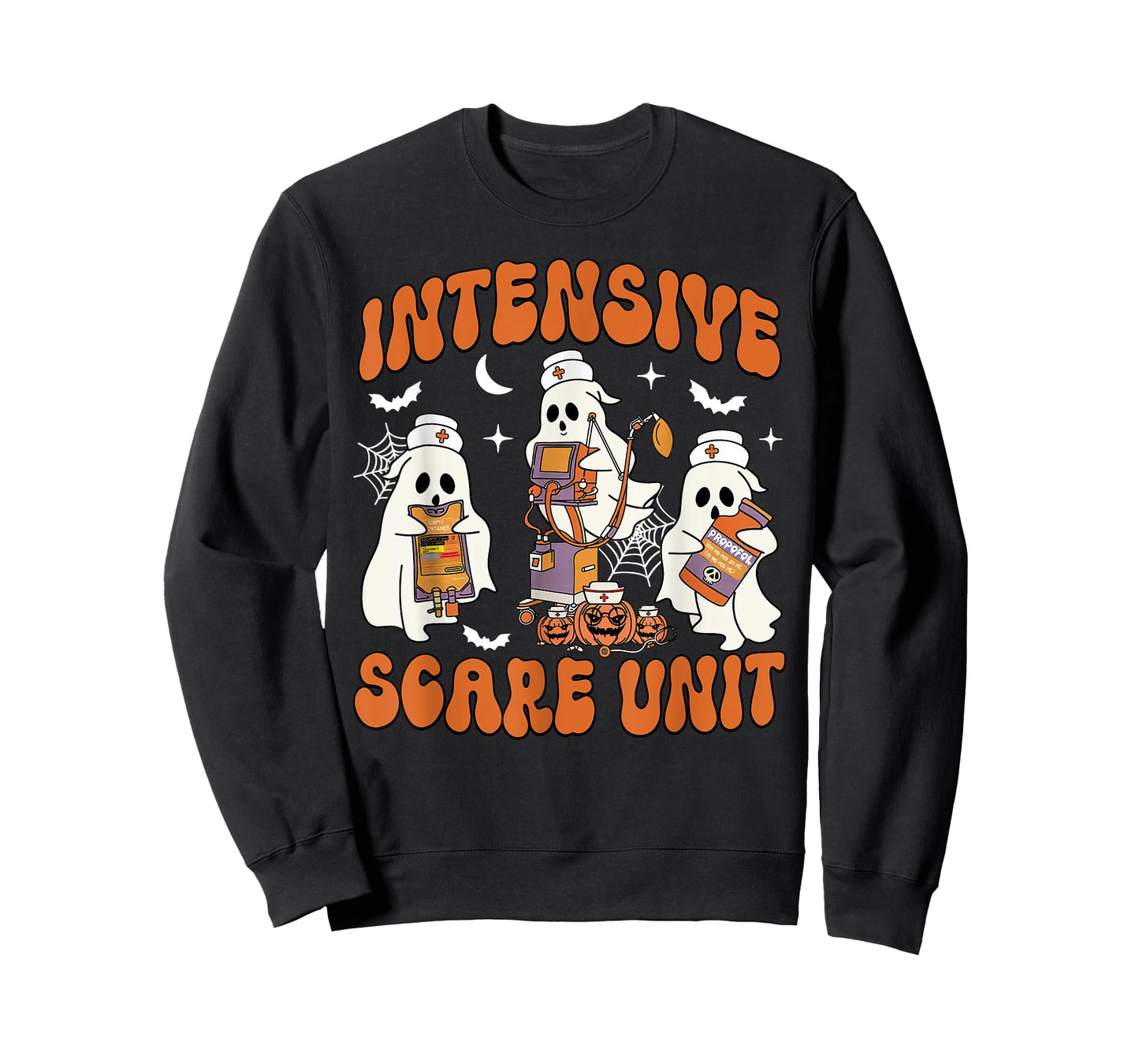 Halloween Intensive Care Scare Unit Ghost Nurse ICU Nursing T-Shirt