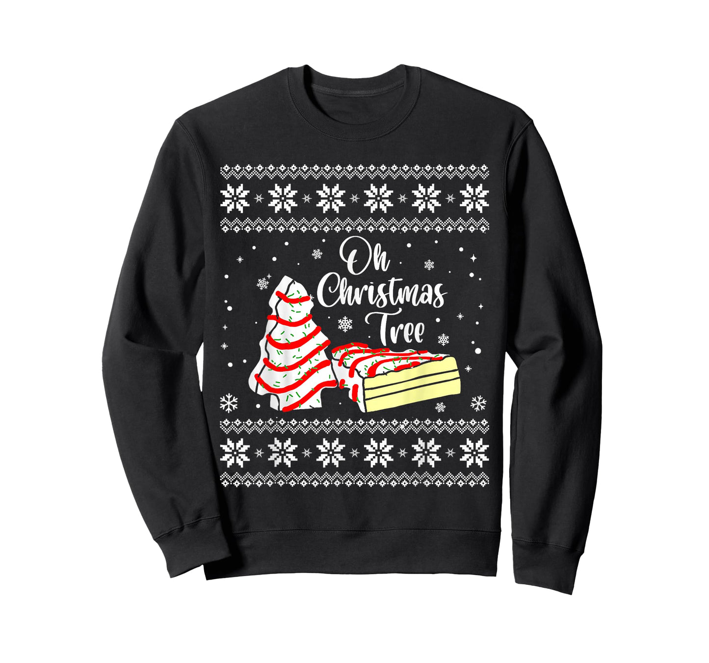 Oh Christmas Tree Cakes Debbie Becky Jen Snack Cake Lovers T-Shirt