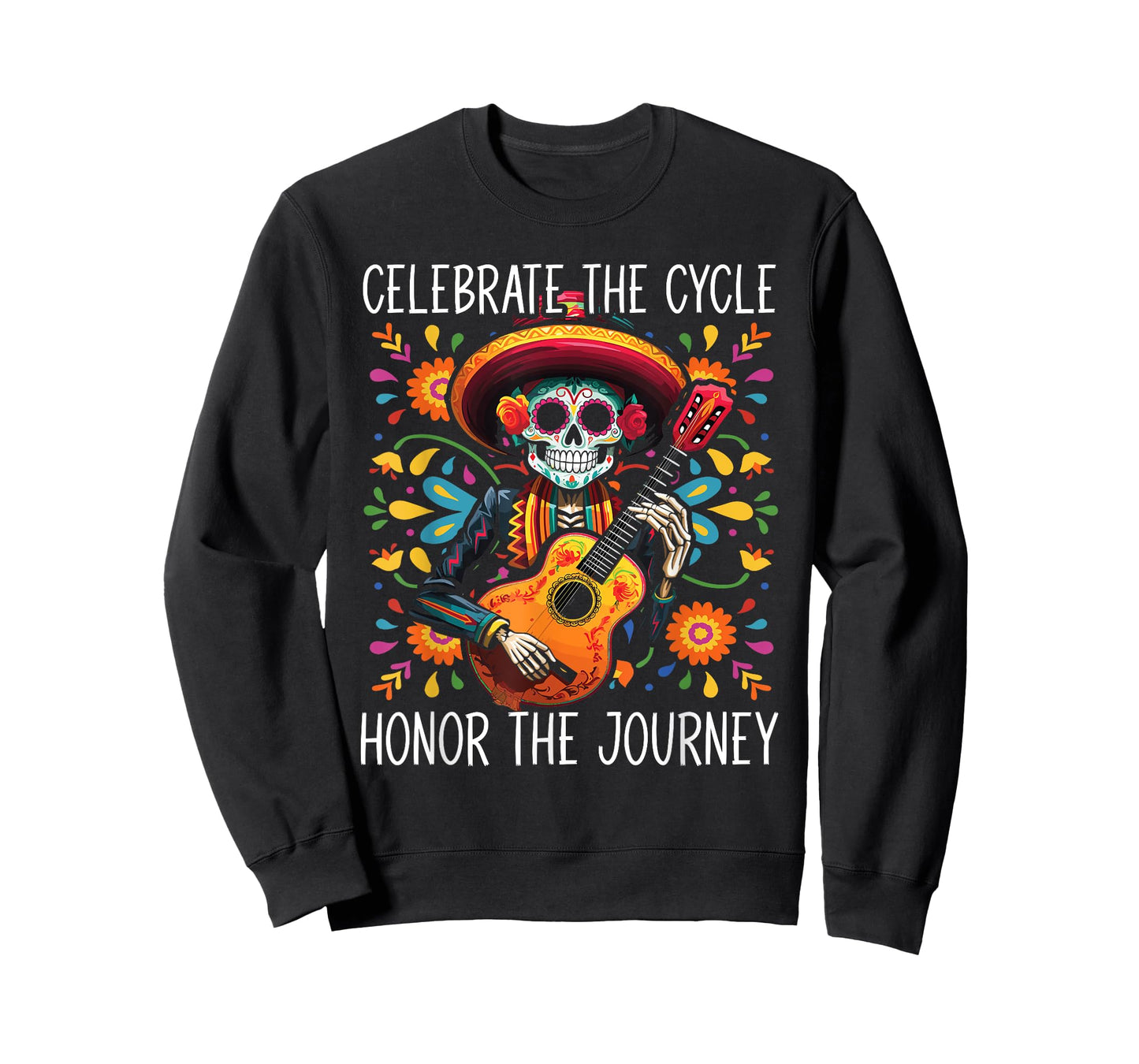 Dia De Los Muertos Sugar Skull Skeleton Mexican Holiday T-Shirt
