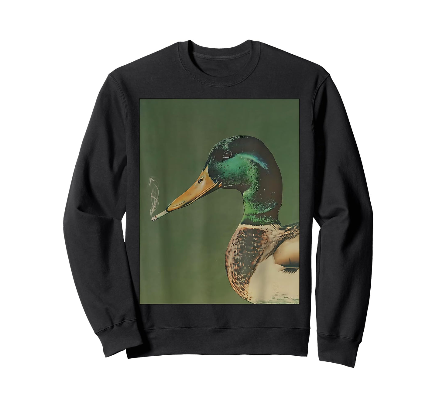 Mallard Duck Smoking a Cigarette Vintage Funny Duck Hunting T-Shirt