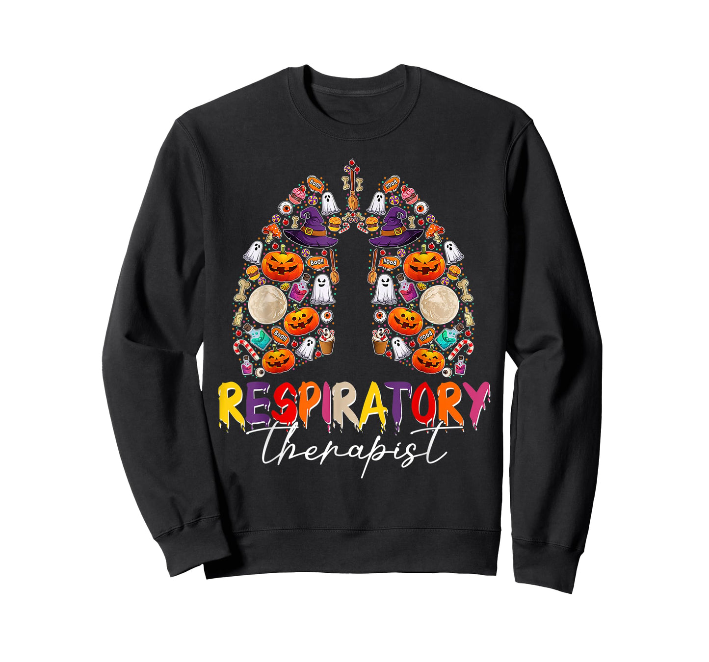 Lungs Respiratory Therapist Halloween Costume Skeleton T-Shirt