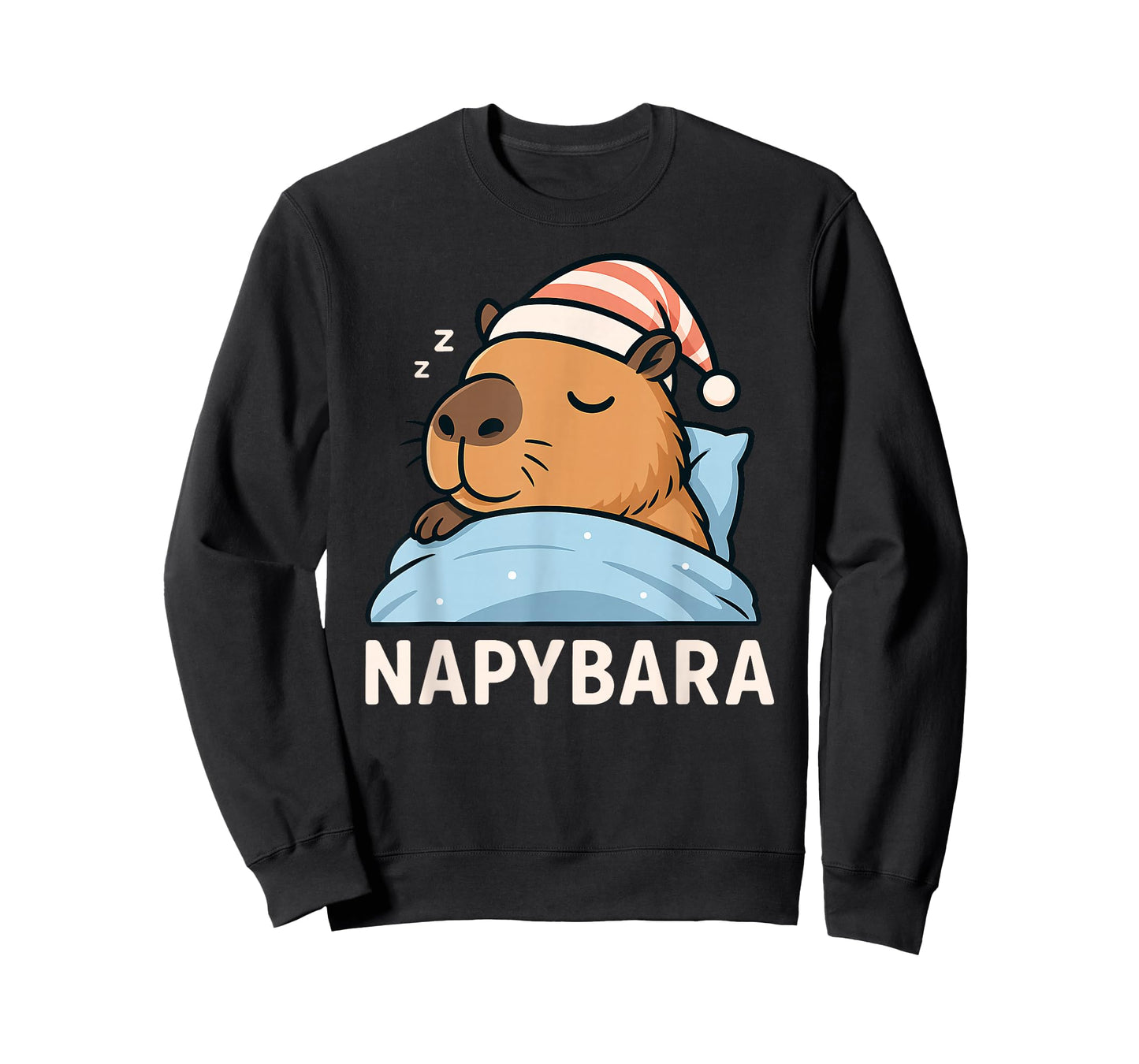 Sleeping Capybara Napybara Sleepshirt Pajamas Boys Girls Kid T-Shirt