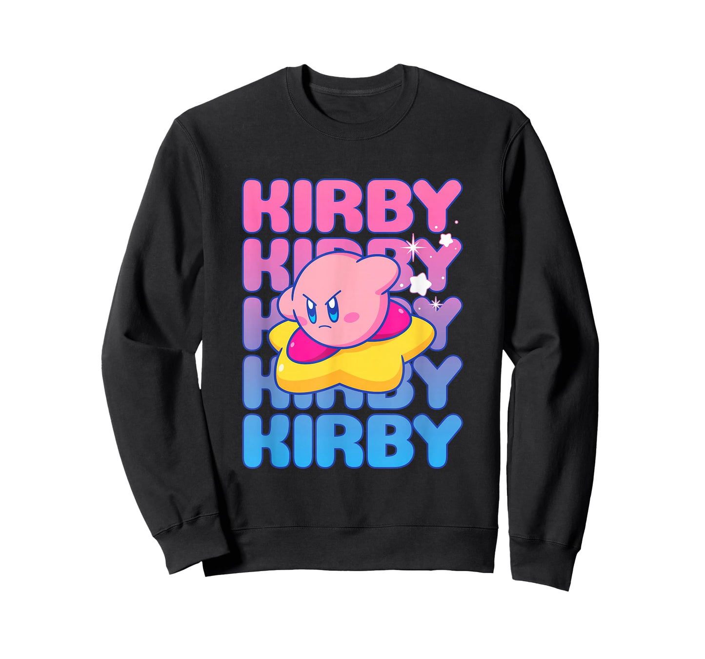 Kirby Nintendo Big Bubble Text Stack T-Shirt