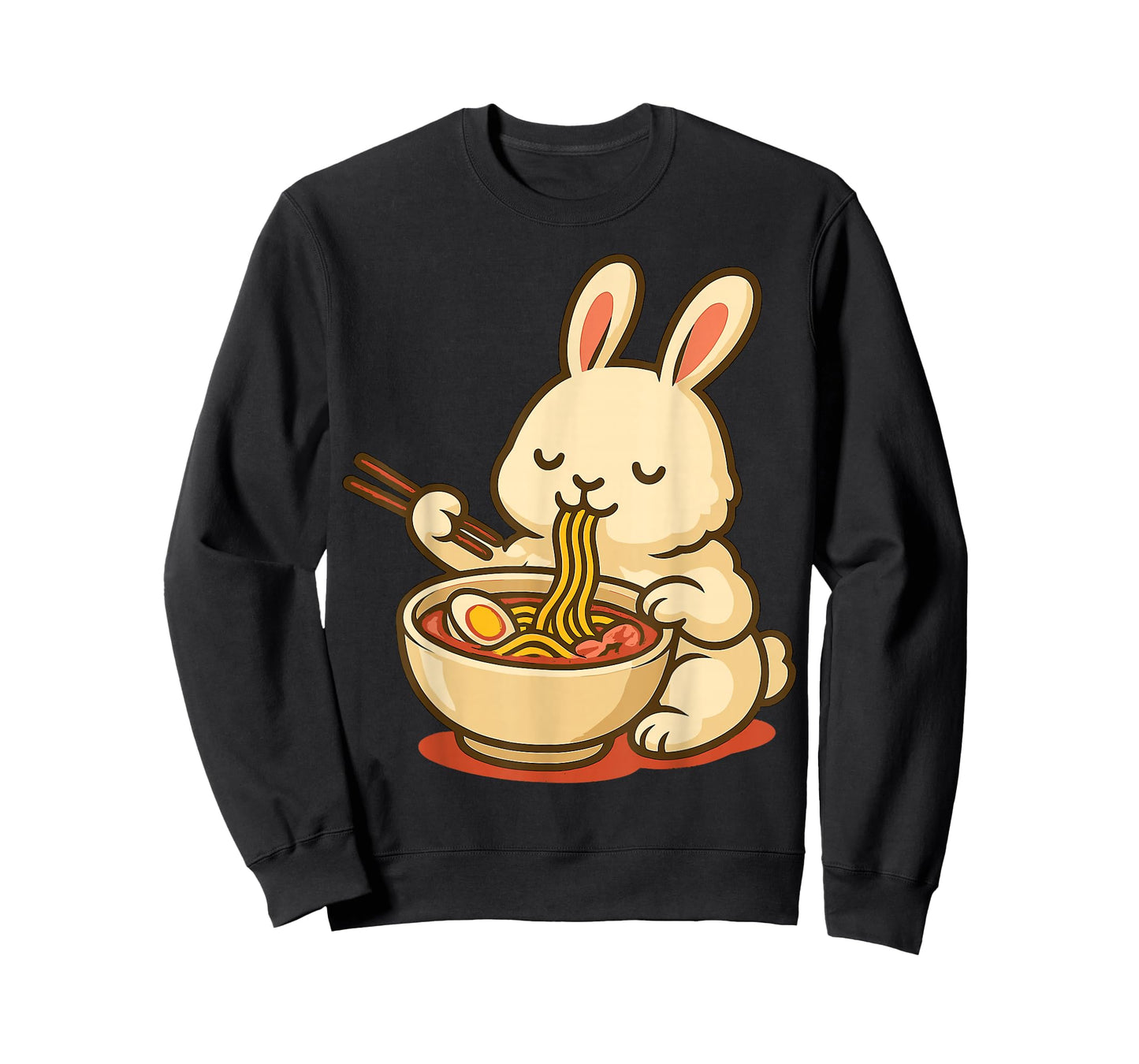 Rabbit Bunny Eating Ramen Noodles T-Shirt