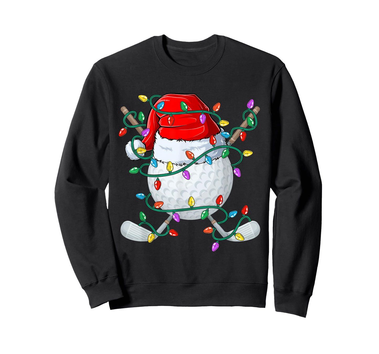Christmas Golf Xmas Santa Sports Hat Golfer Golfing Funny T-Shirt