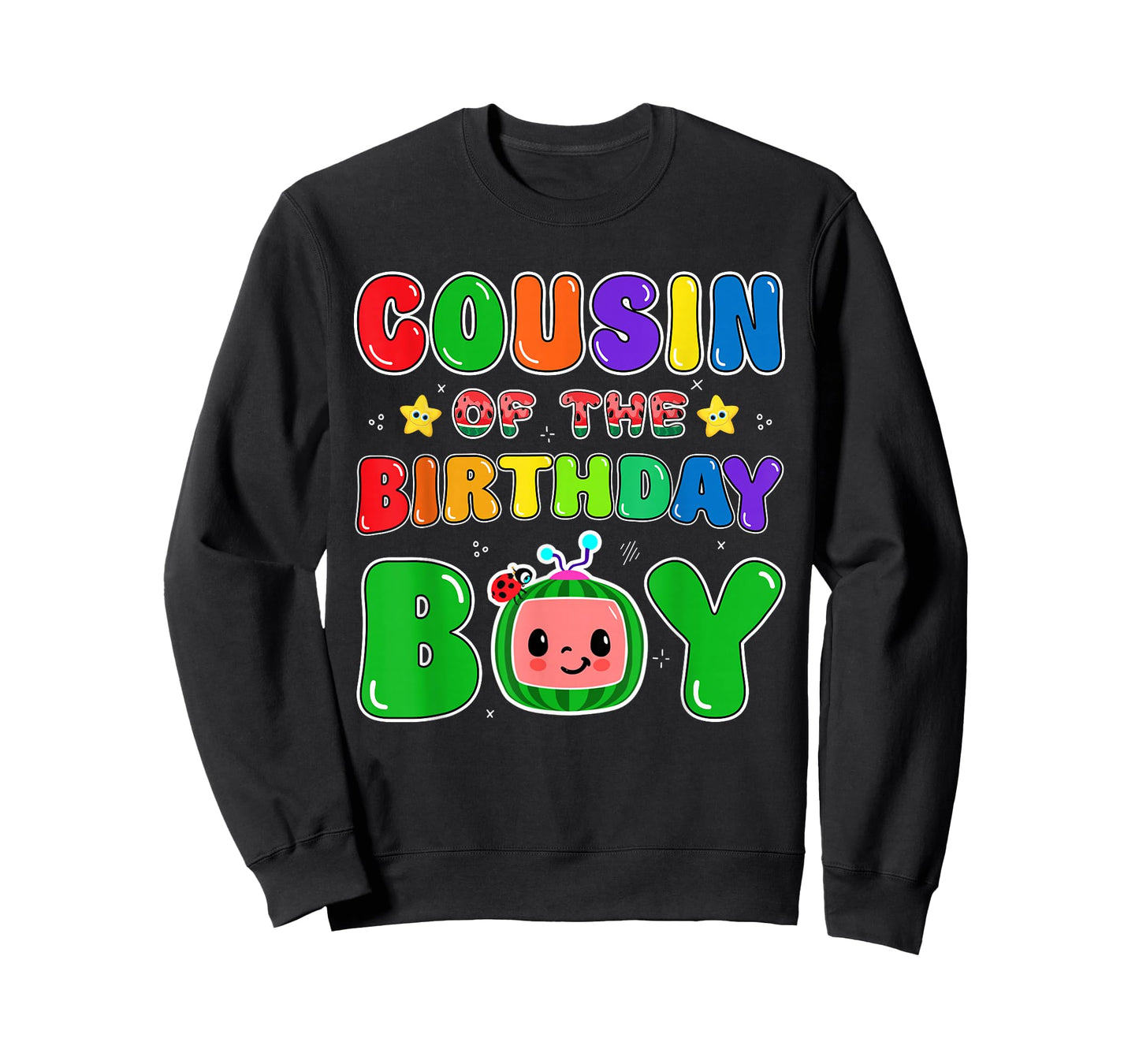Cousin of The Birthday Boy Funny Melon Family Party Matching T-Shirt