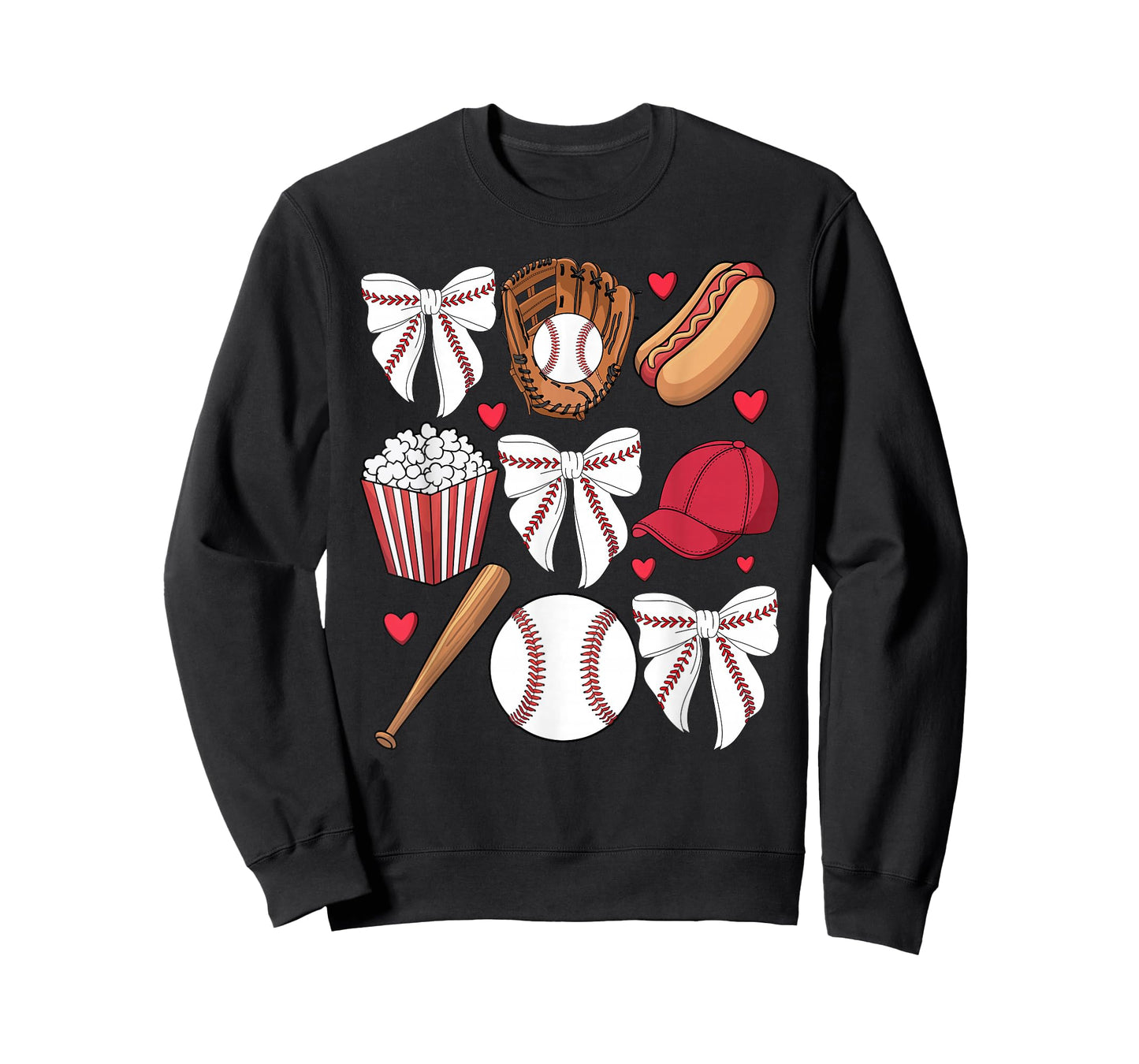 Baseball Coquette Bow Women Girls Baseball Cheer Mom Mama T-Shirt