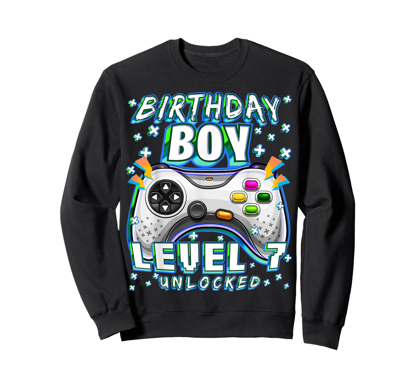 Level 7 Unlocked Video Game 7th Birthday Gamer Boys T-Shirt