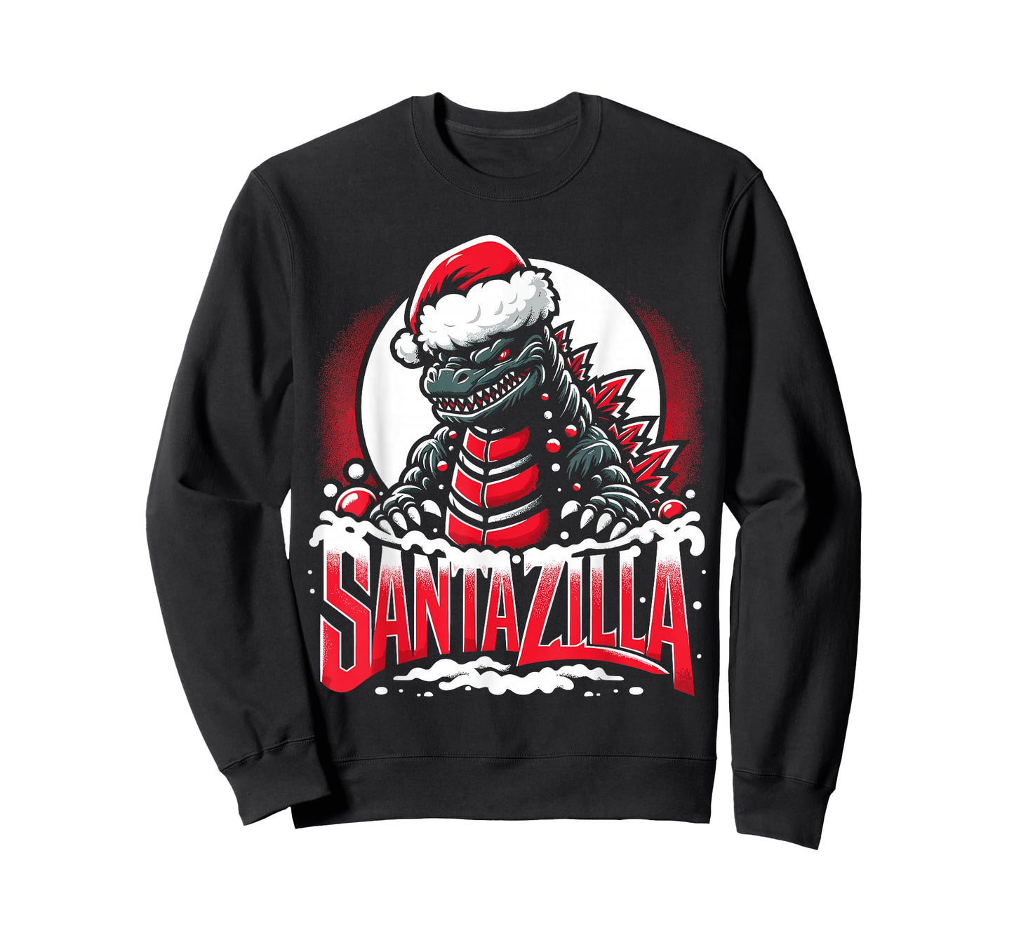 Kaiju Christmas Santazilla Japanese Monster Dinosaur Boys T-Shirt
