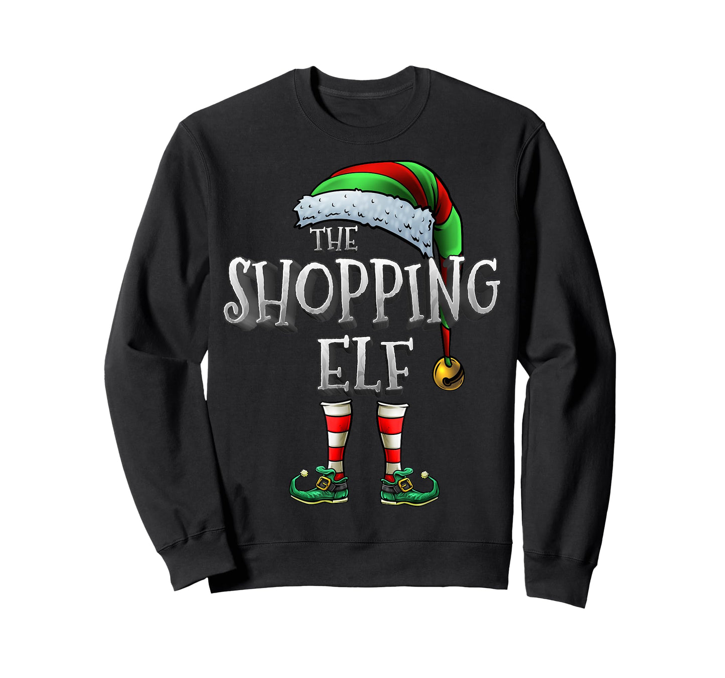 The Shopping Elf Shirt Matching Family Funny Christmas Elf T-Shirt