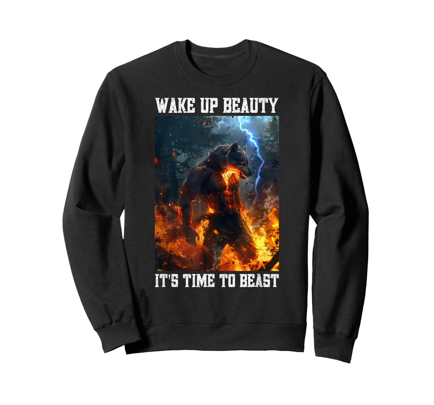 Cringe Wolf Wake Up Beauty Cringy Alpha Wolf Cringey T-Shirt
