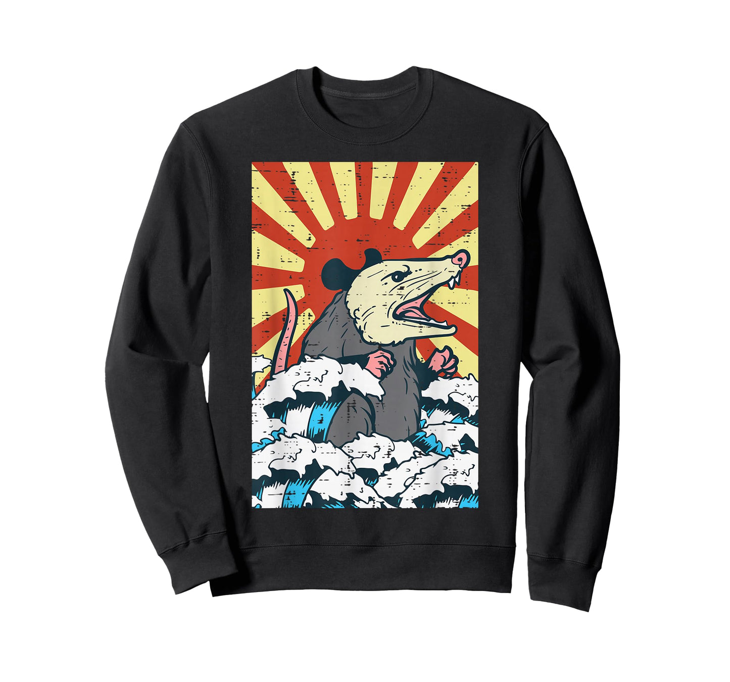 Opossum Japan Sun Wave Vintage Possum Monster Men Women Kids T-Shirt