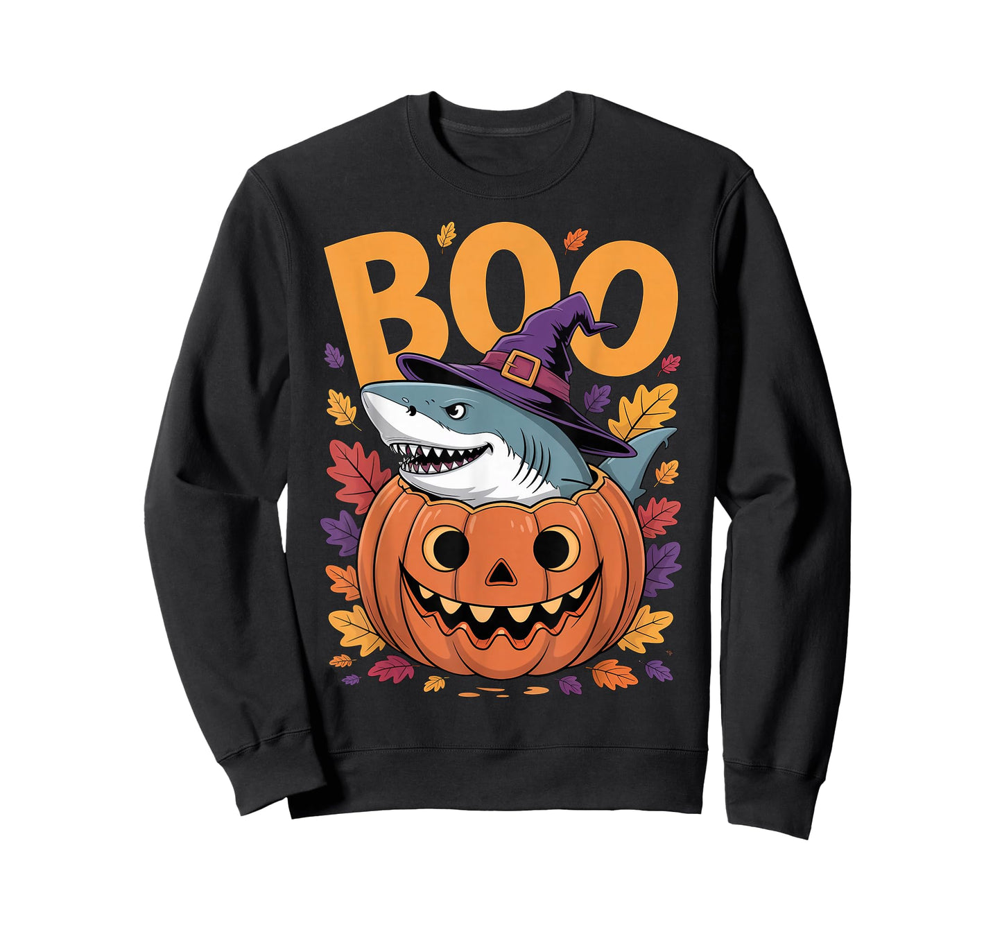 Shark Costume on Pumpkin Halloween Great White Shark T-Shirt