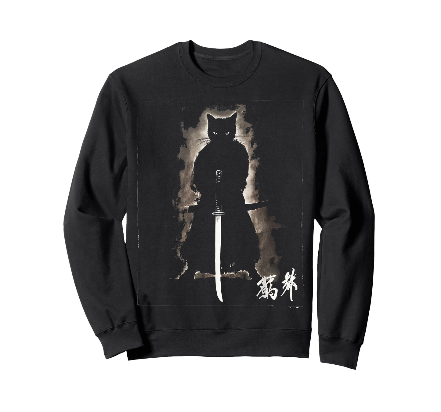 Vintage Samurai Cat Graphic Art Japanese Ukiyo-e Men Women Kids T-Shirt