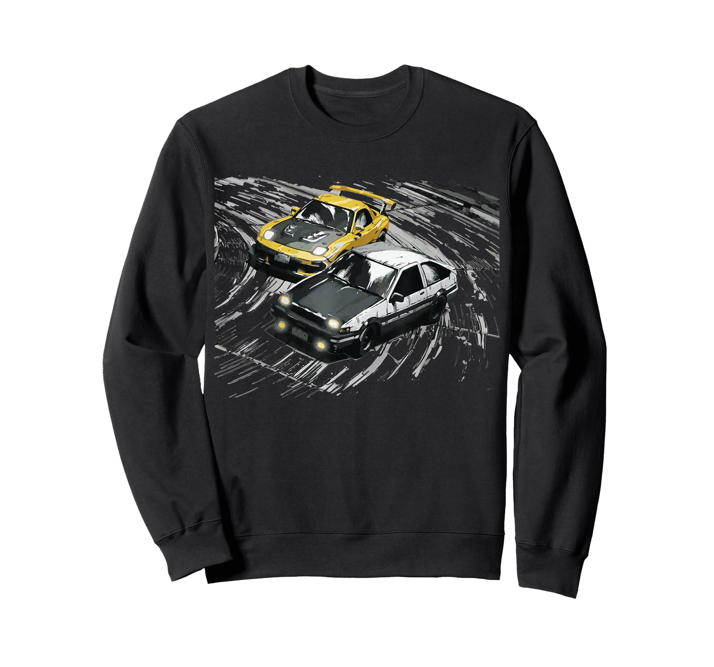 JDM Car Street Drift Race - 86 VS FD Anime Style T-Shirt