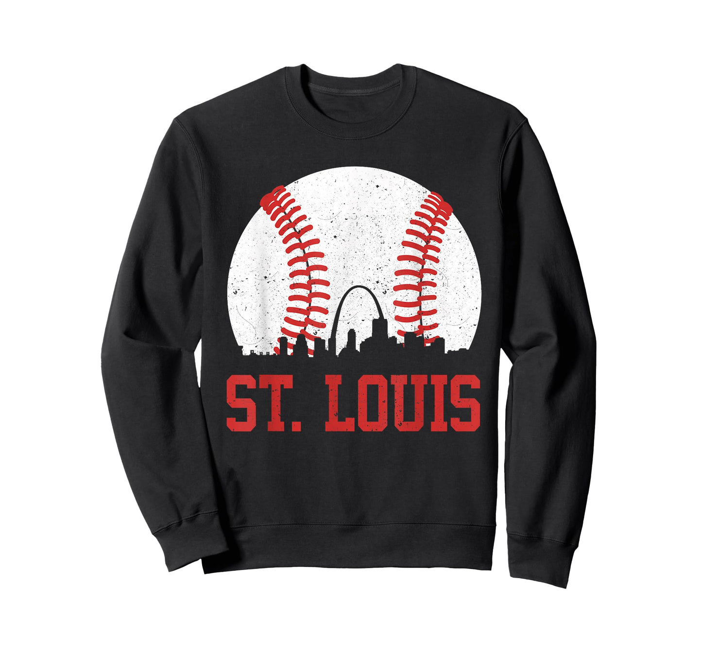 St. Louis Cityscape Vintage Baseball City Men Women Kids T-Shirt