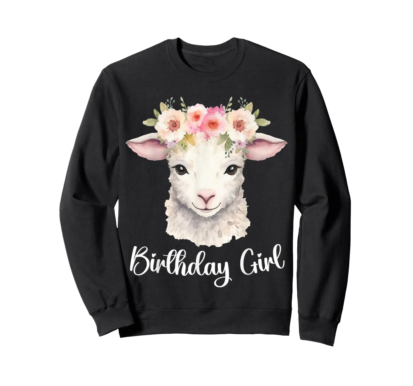 Lamb, Sheep with Flowers for the Birthday Girl T-Shirt