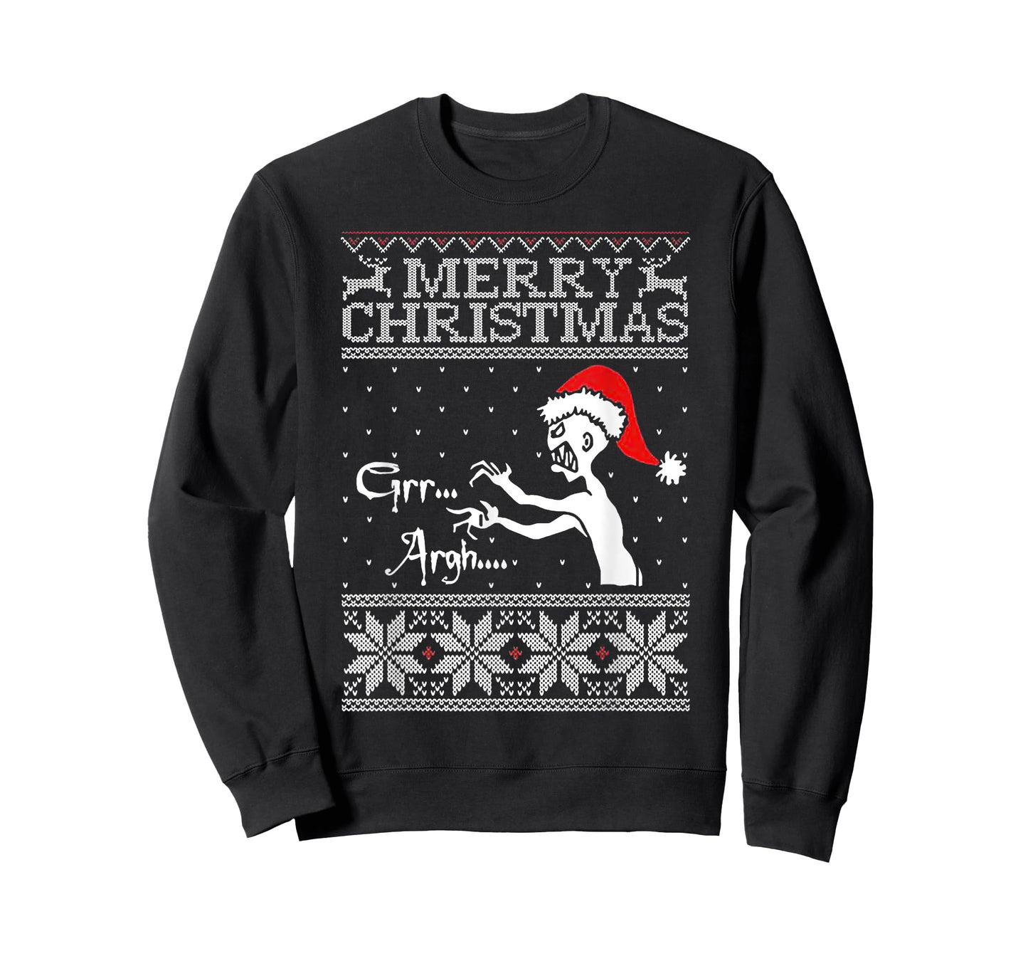 Merry Christmas Grr Argh Ugly Zombie Santa T-Shirt