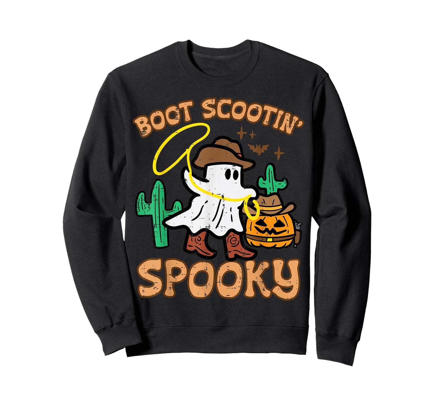 Boot Scootin' Spooky Ghost Cowboy Funny Halloween Men Women T-Shirt