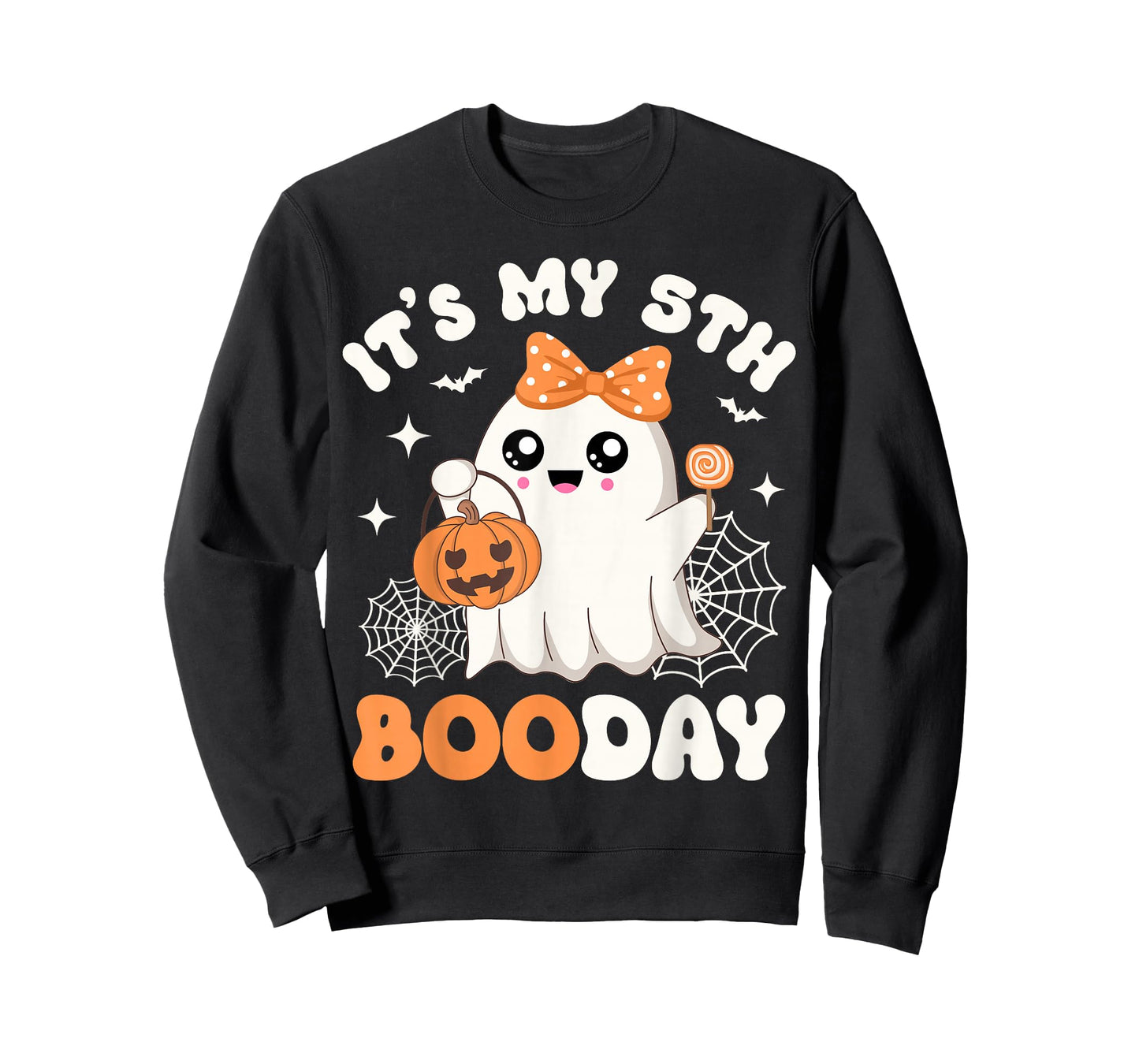 It's My 5th Boo Day, Funny Halloween Ghost 5th Birthday Girl T-Shirt