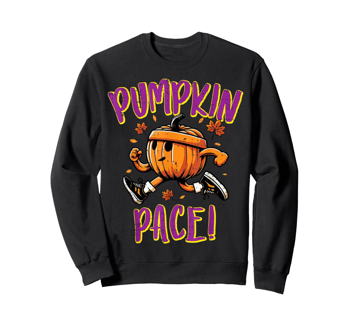 Halloween Pumpkin Pace Running Fall Costume Women Men Kids T-Shirt