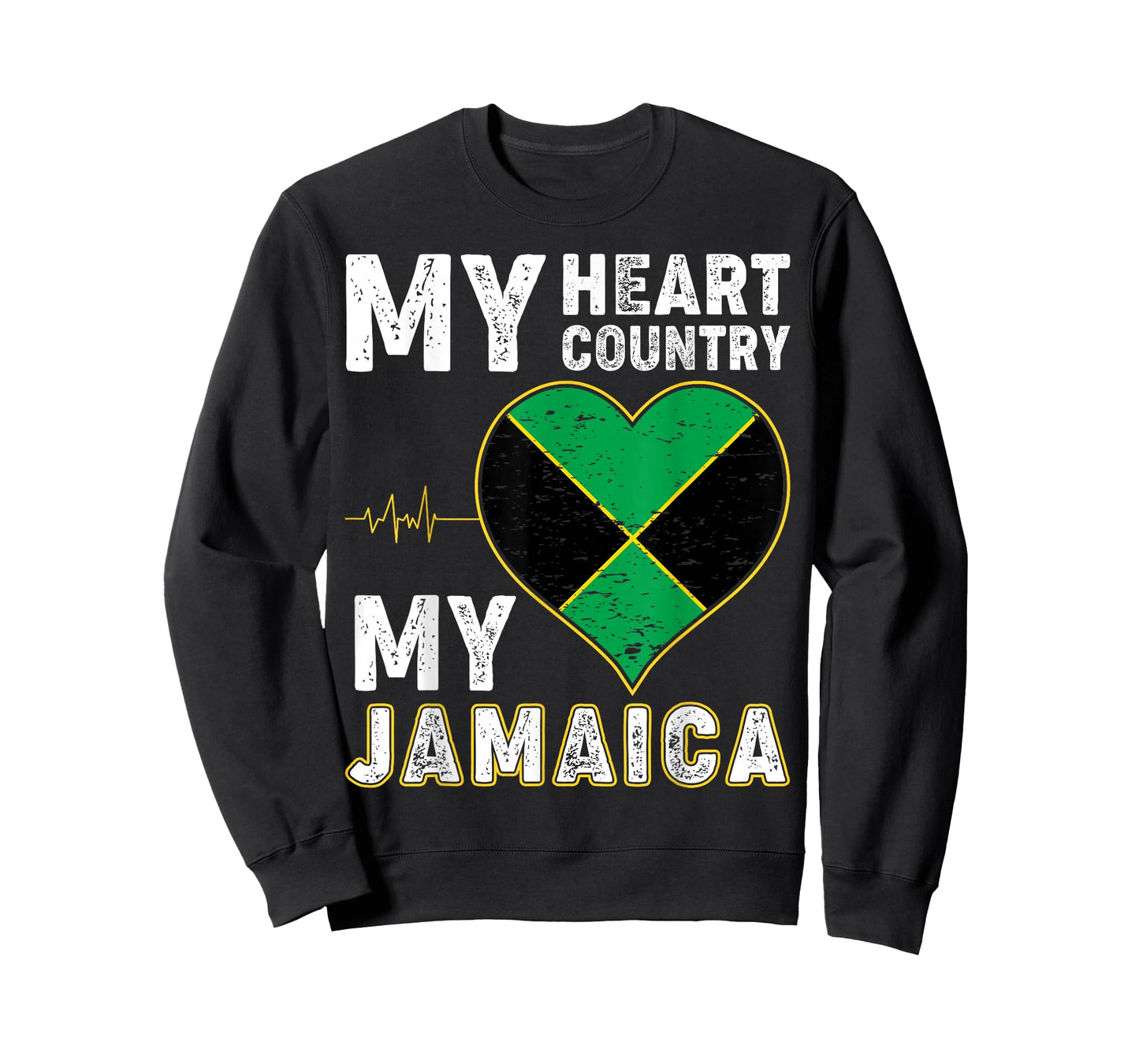 Jamaica Labour Party Jamaican Flag Heart Patriotic Vintage T-Shirt