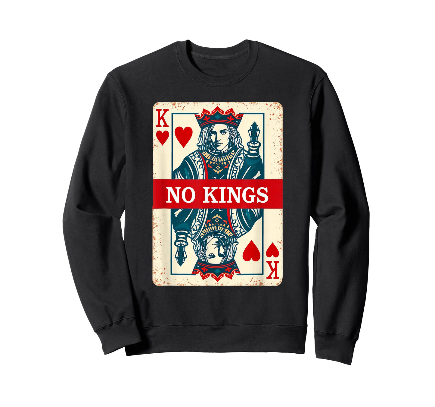 No Kings Playing Card Statement Design T-Shirt