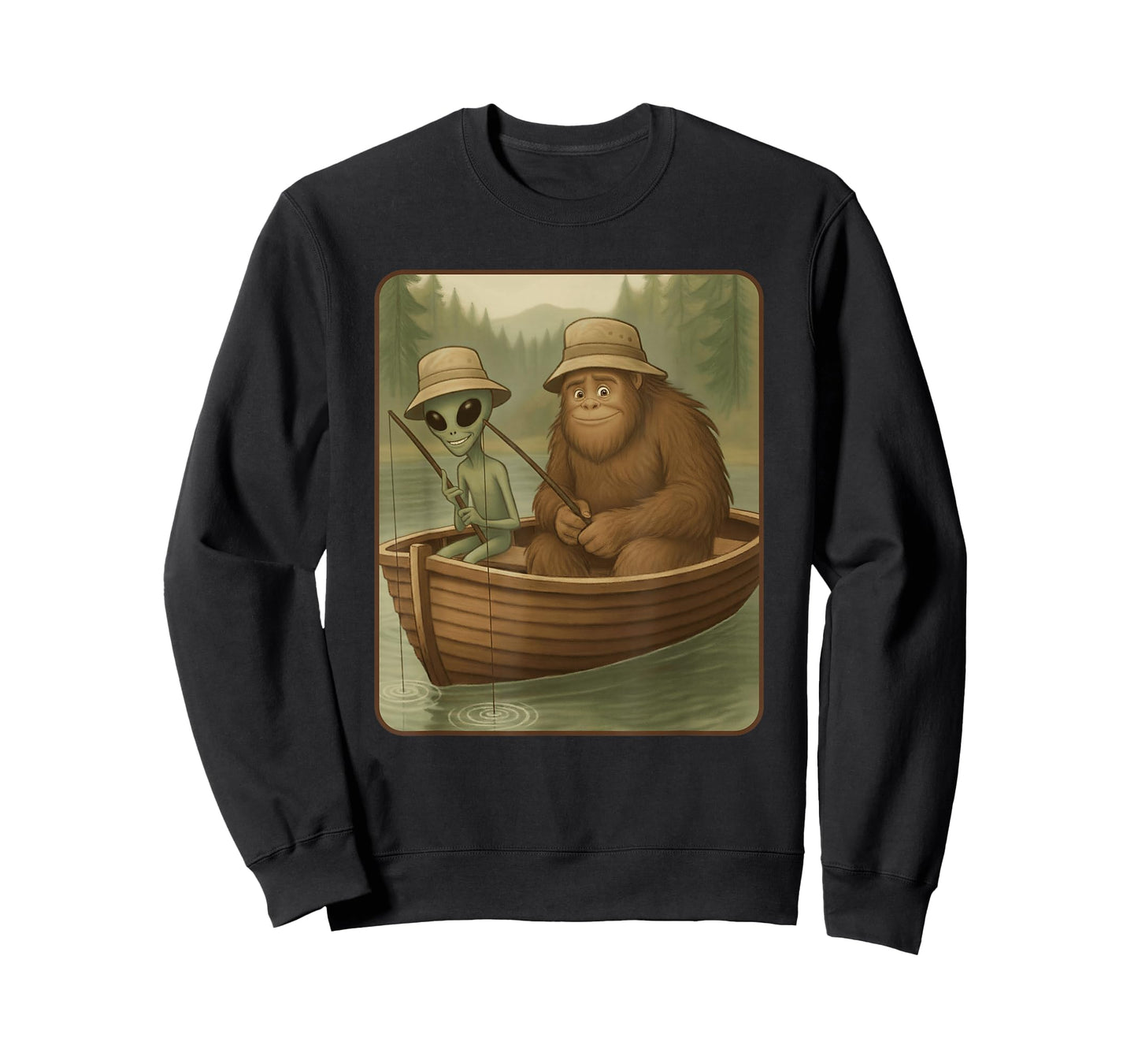 Sasquatch Fishing & Bigfoot Fishing | Funny Fishing T-Shirt