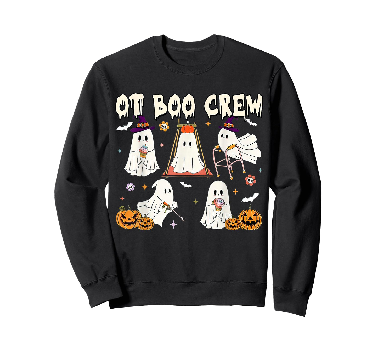 Funny Halloween Cute Boo Crew Occupational Therapy Clothing T-Shirt