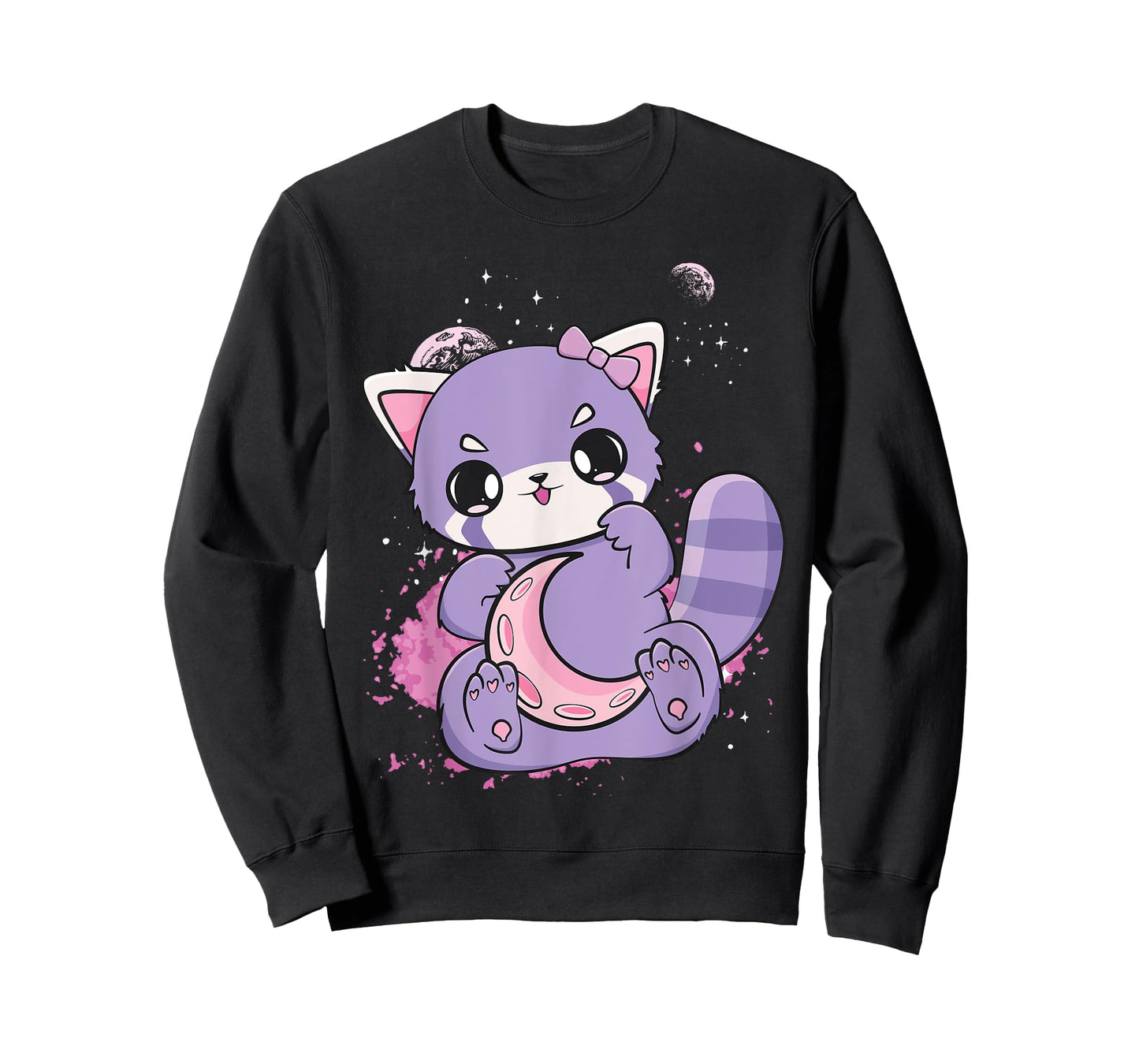 Pink Decora Fairy Kei Red Panda Moon Otaku Anime Nugoth T-Shirt