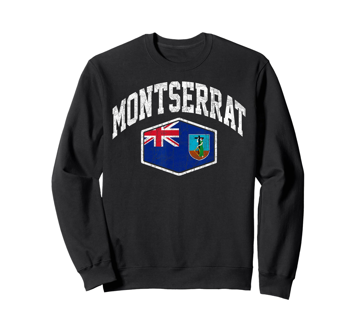 Montserrat Vintage Flag Throwback Design Souvenir T-Shirt