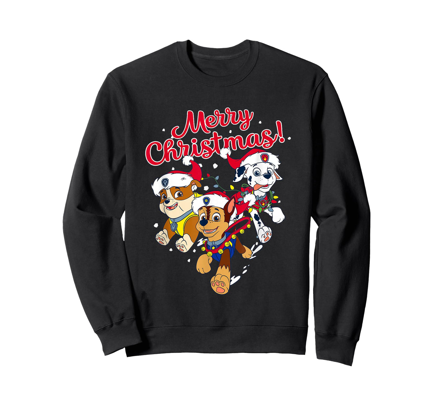 Paw Patrol Rubble Marshall Chase Merry Christmas T-Shirt