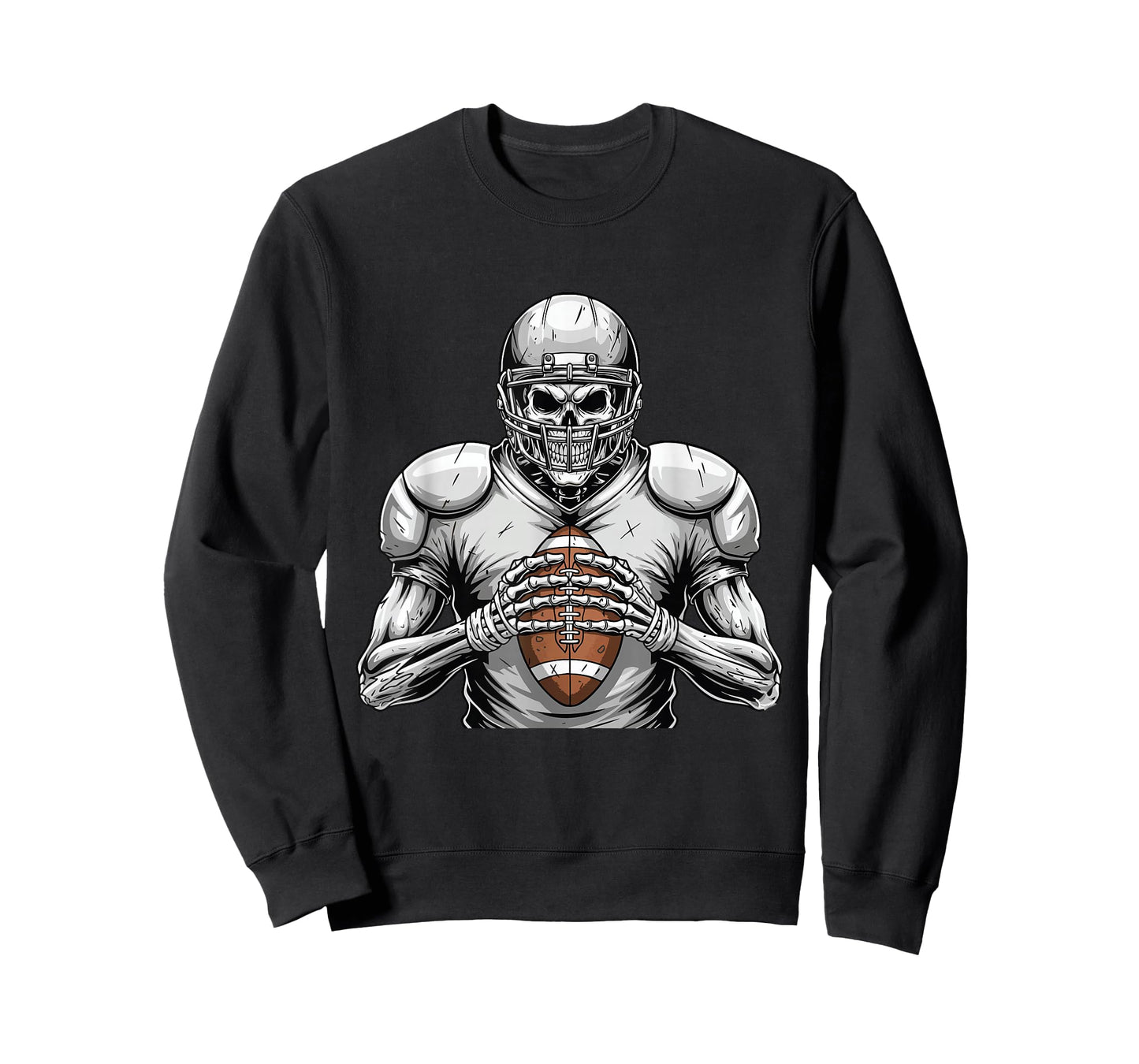 Skeleton Football Player - Spooky Halloween Footballer T-Shirt