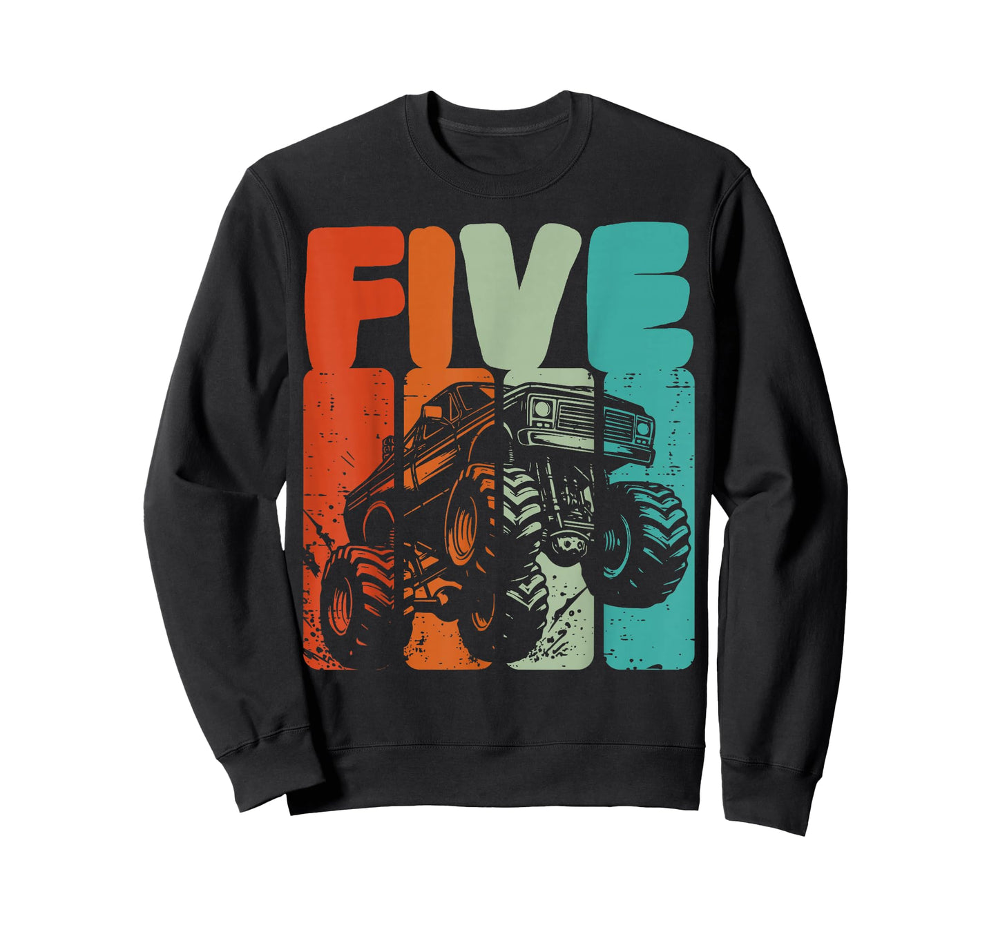 5th Birthday Monster Truck Five 5 Year Old Boys Kids Youth T-Shirt