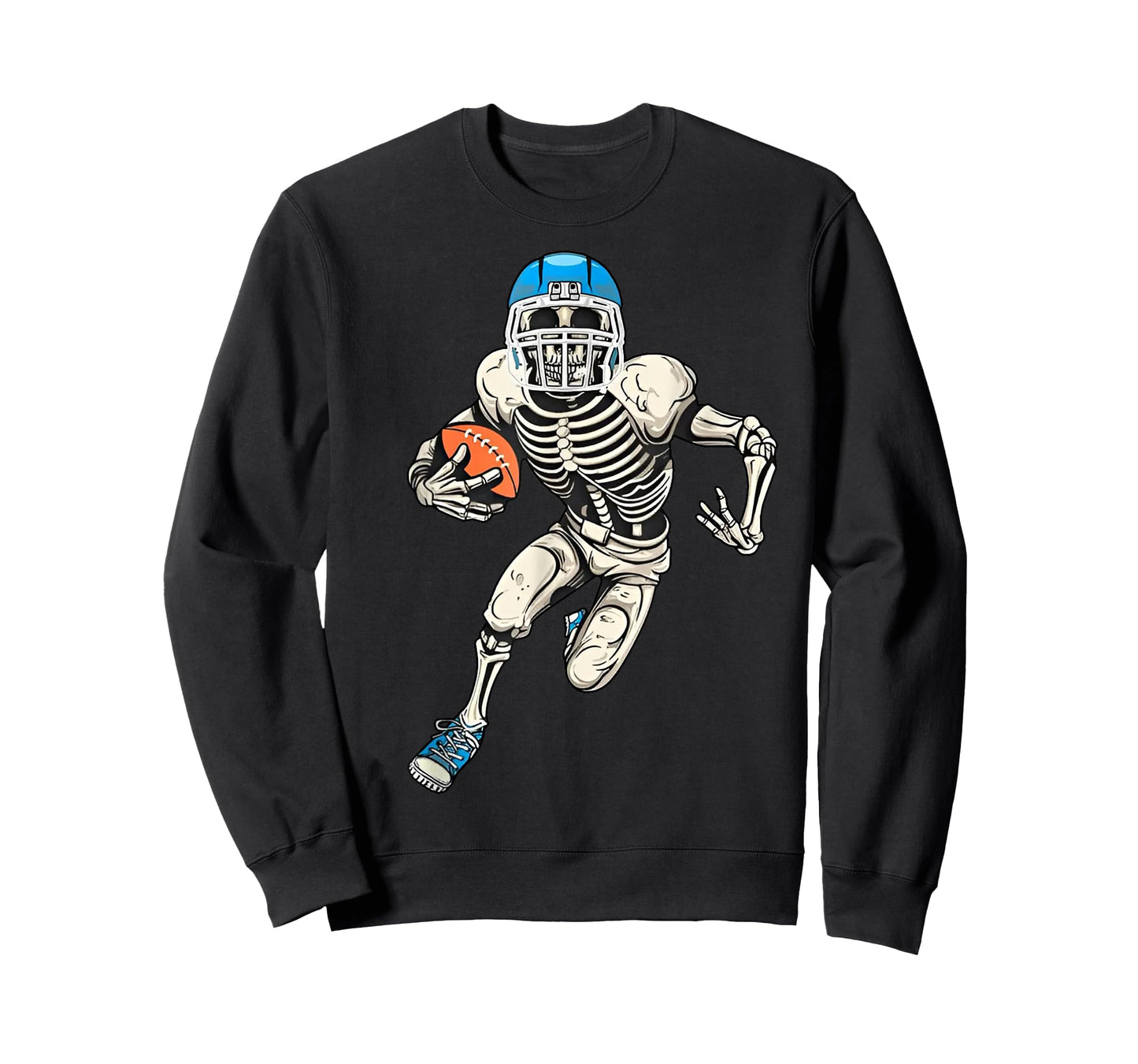 American Football Skeleton Halloween Men Boys Football Fan T-Shirt