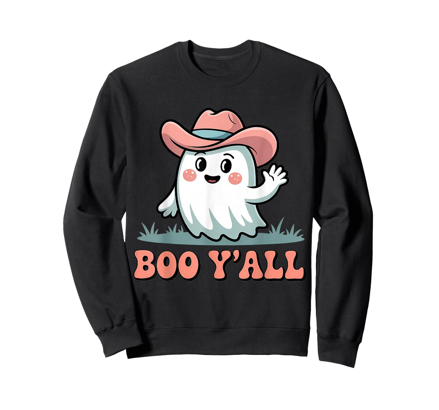 Halloween Cowgirl Ghost Pastel Boo Y'all T-Shirt