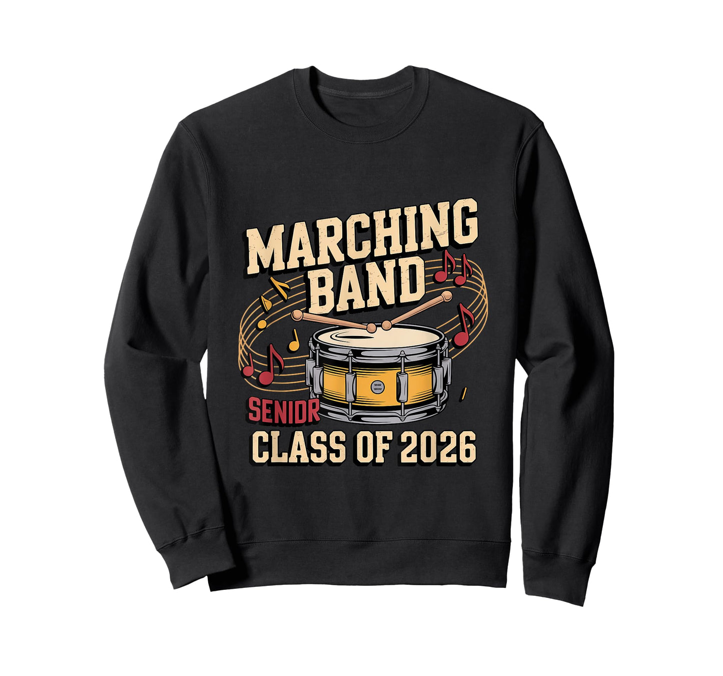 Marching Band Senior Class of 2026 Drumline T-Shirt